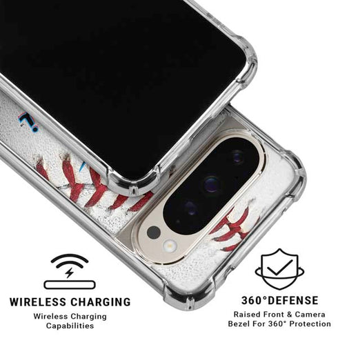 MLB Miami Marlins Game Ball Pixel 9/9 Pro Clear Case